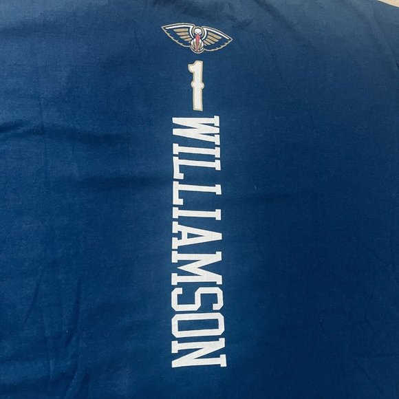 NWT Fanatics NBA New Orleans Pelicans Basketball Williamson 1 Navy L/S Tee 5XLB - Picture 5 of 5